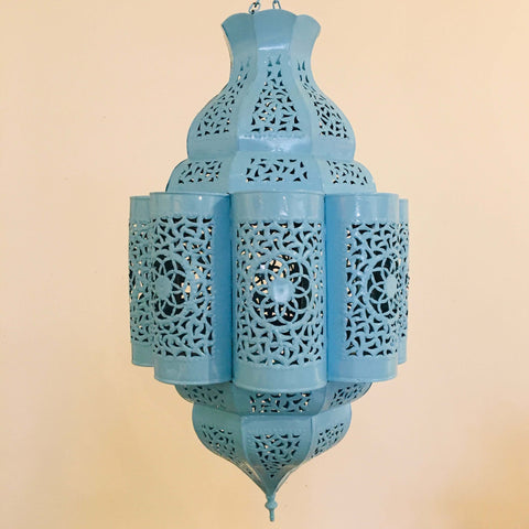 Marrakech Palatial Lantern (Sky Blue) - Mashi Moosh