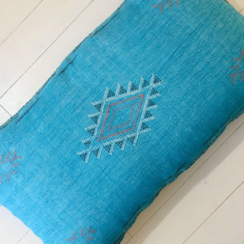 Cactus Silk Cushion (Turquoise Delight) - Mashi Moosh