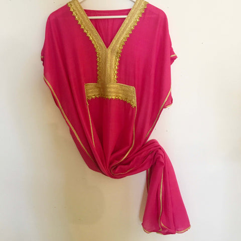 Kaftan - Fancy (Magenta w/Gold)