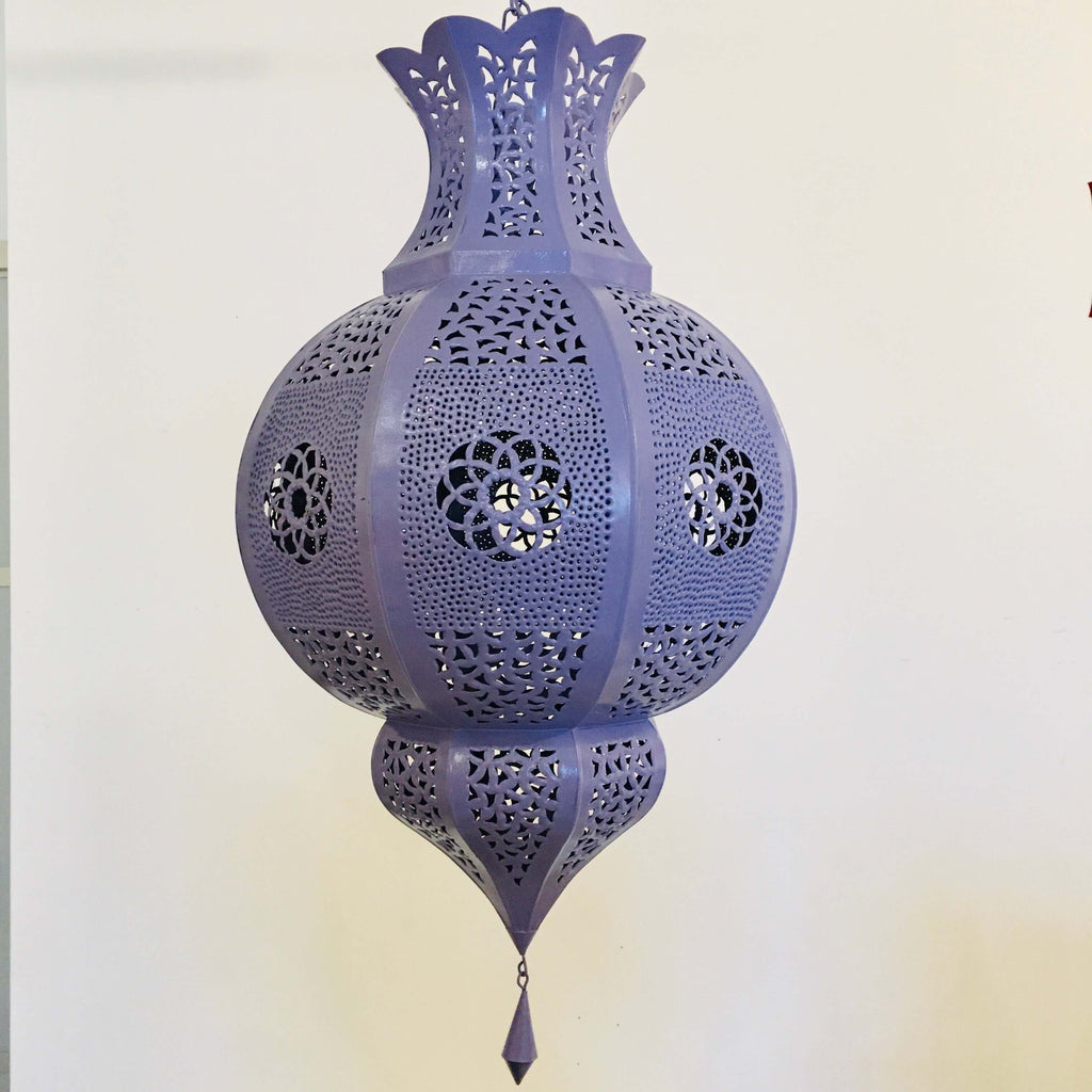 Marrakech 'Arabesque' Lantern (Iris) - Mashi Moosh