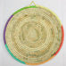 Woven Tray Basket - Coloured Rim