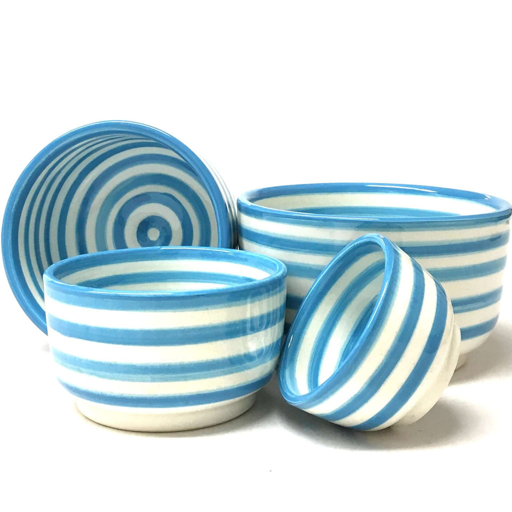 Fassi Bowl - Sky Blue Stripes Bowl - Mashi Moosh