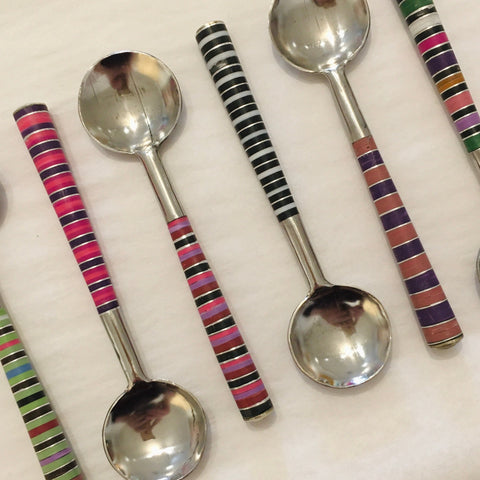 Striped Spoons (Round) Utensil - Mashi Moosh