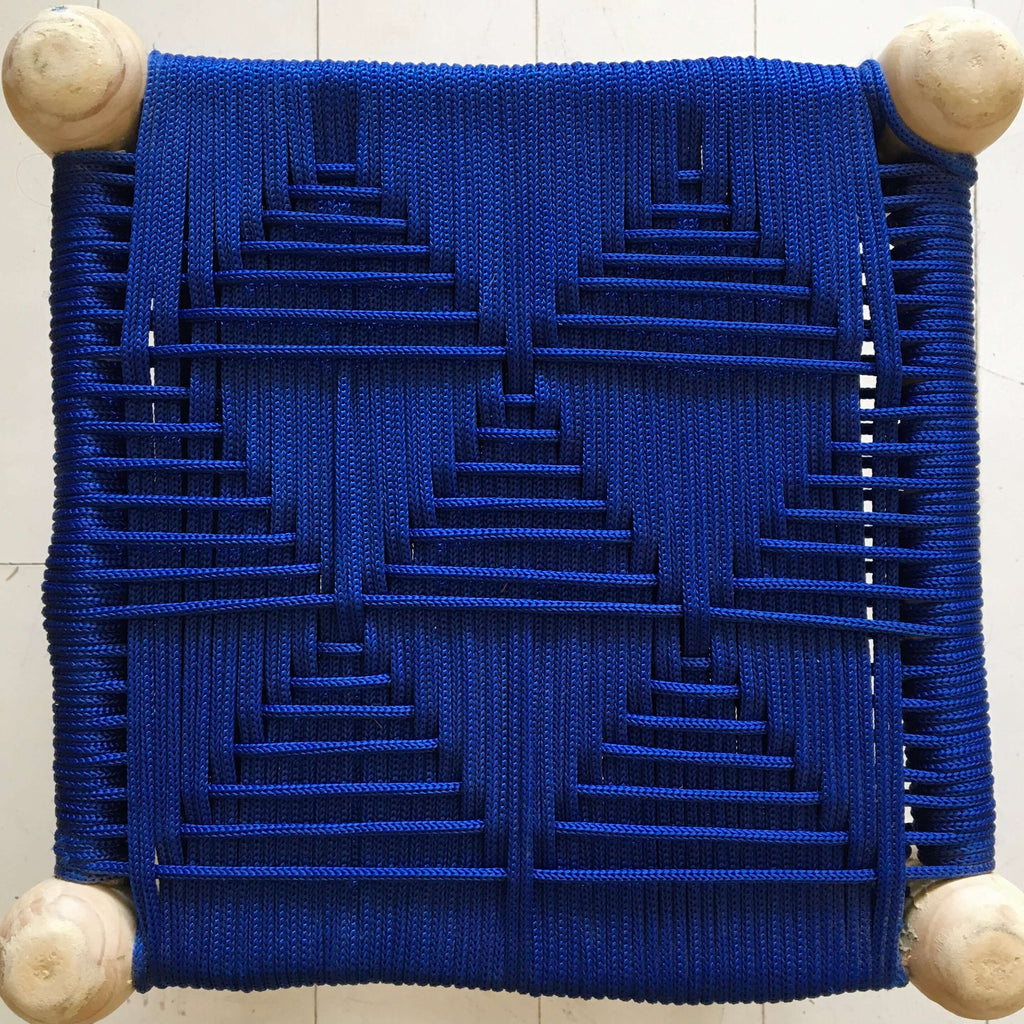 Stool - Nylon Rope (Majorelle Blue) - Mashi Moosh