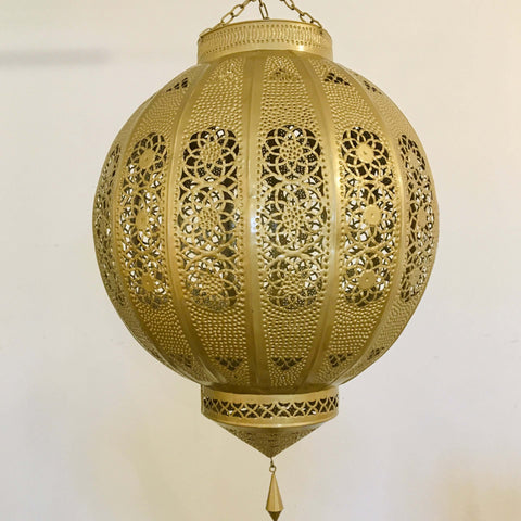 Marrakech Globe Lantern (Gold) - Mashi Moosh