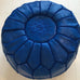 Embroidered Pouffe - Royal Blue Pouffe - Mashi Moosh