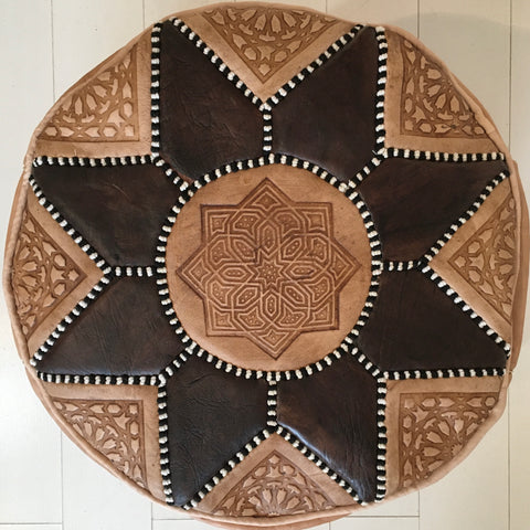 Sunburst Pouffe - Espresso (Large) Pouffe - Mashi Moosh