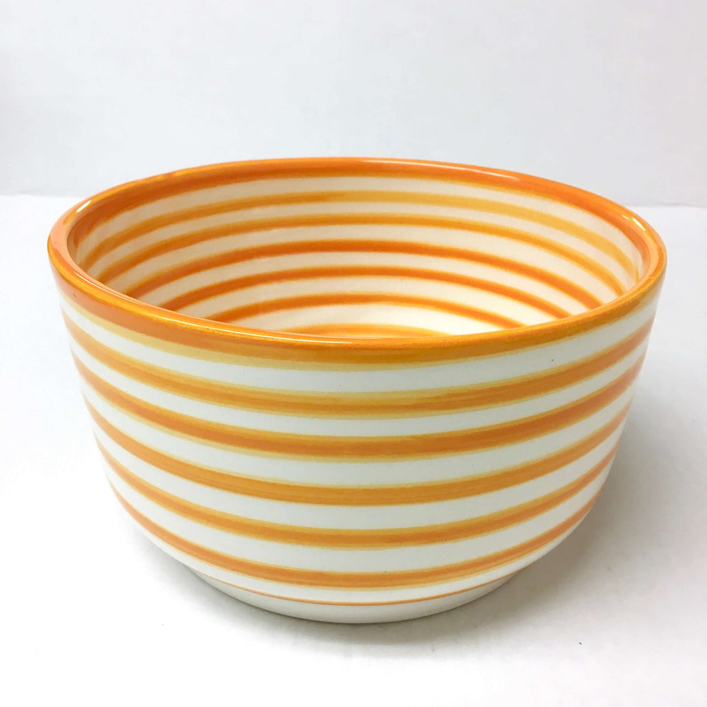 Fassi Serving Bowl - Saffron Stripes Bowl - Mashi Moosh