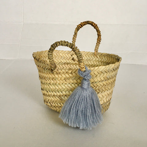 Tassel Basket - Mini Market Basket - Mashi Moosh