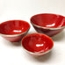 Silver Rimmed Serving Bowl - Berry Red Bowl - Mashi Moosh