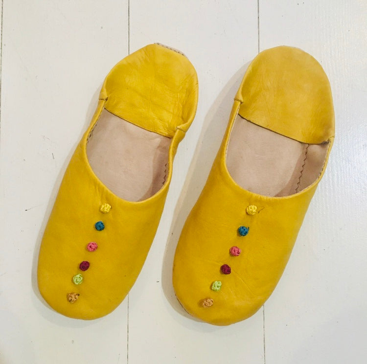 Pompom Slippers - Lemon - Mashi Moosh