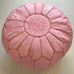 Embroidered Pouffe - Pale Pink Pouffe - Mashi Moosh