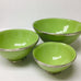 Silver Rimmed Serving Bowl - Lime Bowl - Mashi Moosh