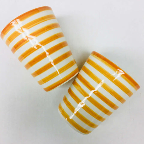 Fassi Tumbler - Saffron (Large, Striped) Tumbler - Mashi Moosh