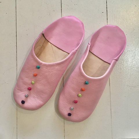 Pompom Slippers - Pink - Mashi Moosh