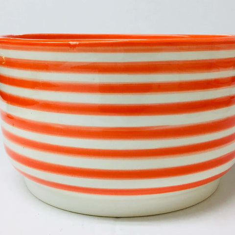 Fassi Serving Bowl - Tangerine Stripes Bowl - Mashi Moosh