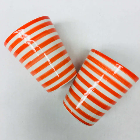 Fassi Tumbler - Orange (Large, Striped) Tumbler - Mashi Moosh