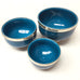 Silver Rimmed Bowl - Petrol Blue Bowl - Mashi Moosh