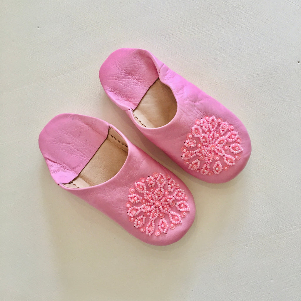 Sequinned Slippers - Pink (Children’s) Slippers - Mashi Moosh