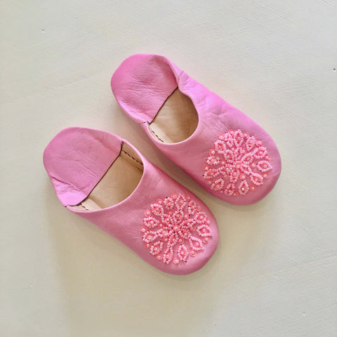 Sequinned Slippers - Pink (Children’s) Slippers - Mashi Moosh